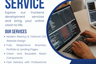 create react , tailwind business website