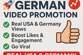 do USA youtube german video promotion, real USA germany viral