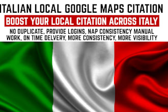 do 300 italy local business SEO citations and google map directory submissions