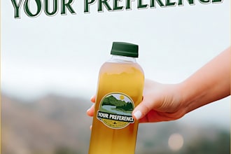design fun upscale kombucha beverage logo