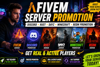 fivem  server promotion, discord, active fivem rp server, fivem server promotion