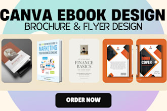 ebook layout design canva flyer brochure design PDF lead magnet workbook journal