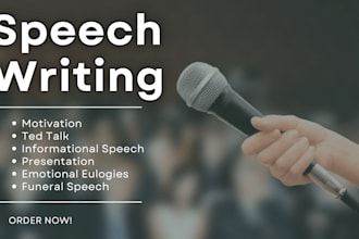 write a compelling and memorable speech tailored to you