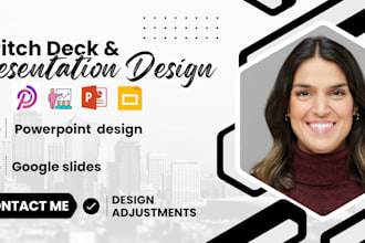 design professional pitch deck powerpoint presentation google slides template