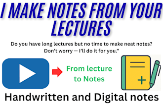 watch your lecture recording and make professional notes