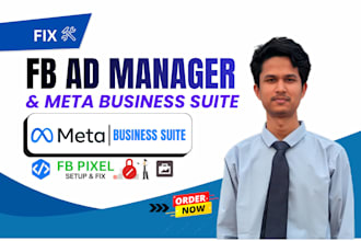 fix facebook business manager, meta pixel, ig shop and ad account