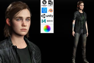 do 3d character modelling for reallusion iclone, cc4, maya, animaze and blender