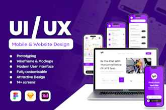 do figma UI UX, design mobile app or website ui ux design