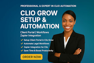 clio grow client portal setup and automation workflow zapier integration