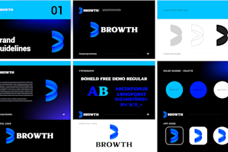 design professional brand identity, brand guidelines and brand book