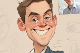 design an cartoon caricature, avatar