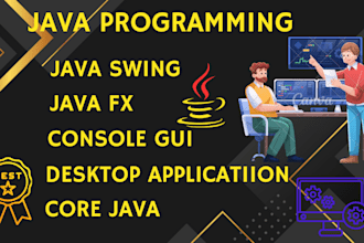 develop java application and gui projects in javafx and swing