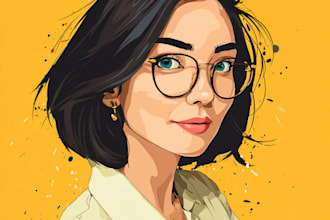 illustrate avatar, cartoon caricature for profile