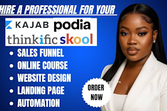 kajabi website design, kajabi online course, kajabi landing page, kajabi expert