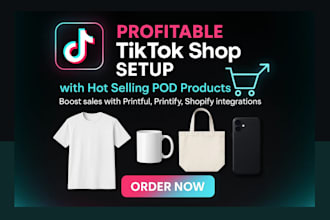 set up a profitable tiktok shop with hot selling print on demand products