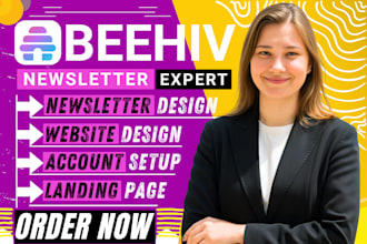 setup beehive newsletter, beehive landing page, beehive template, or beehive