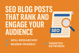 write SEO blog posts and articles that rank and engage readers
