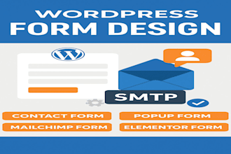 fix or create contact us form, pop up form, sign up form, mailchimp form, smtp