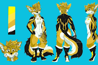 draw furry reference sheet commission furry art anthro character antro furry oc