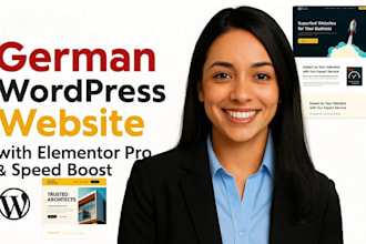 build or redesign german wordpress website with elementor pro and speed boost