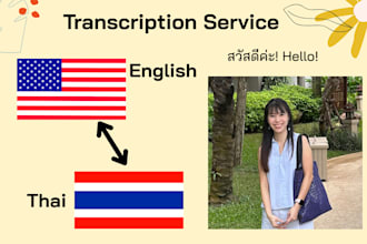 provide thai and english transcription service