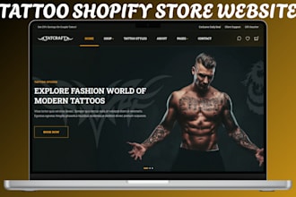 build tattoo website tattoo care shopify store barber shop dropshipping website