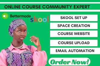 setup skool online course, skool community, skool manager and skool community