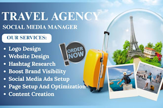 be your travel agency tourism booking social media manager