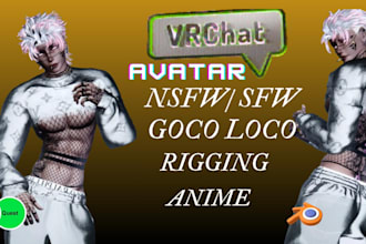 custom vrchat avatar vrc avatar vr character nsfw avatar and furry avatar