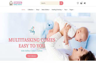design baby shopify store, baby clothing store kids clothing website