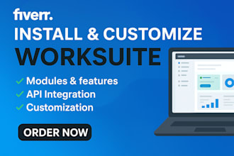 install and customize worksuite saas, CRM and HR