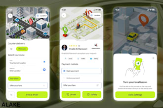 develop a professional taxi booking app with payment integration