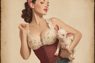 pin up girl and pin up girl illustration