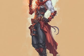draw an uniqe dnd character and dnd character art