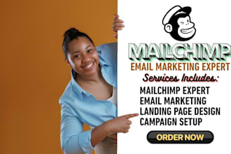 do mailchimp email marketing, campaign and landing page