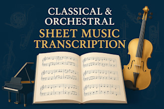 transcribe and arrange classical, orchestral music to professional sheet music