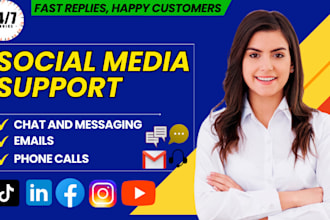 social media VA for chat, calls, email with fast engagement