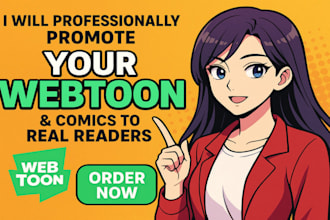 promote your webtoon, tapas, and comics to real readers