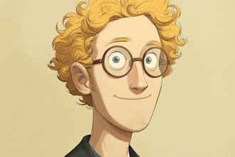 create simple cartoon portrait