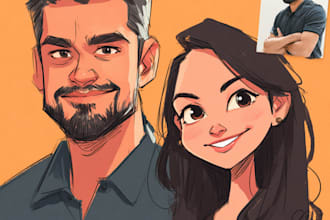 draw amazing cartoon caricature portrait from your photo