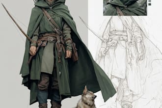 illustrate your ttrpg oc, vtm, fantasy, dnd character art