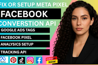 set up custom google ads tags, facebook pixel, analytics setup and tracking API