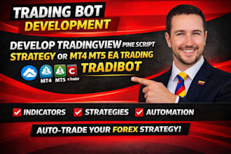 develop tradingview pine script strategy or mt4 mt5 trading bot