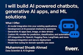 build ai powered chatbots, gen ai apps, and ml solutions