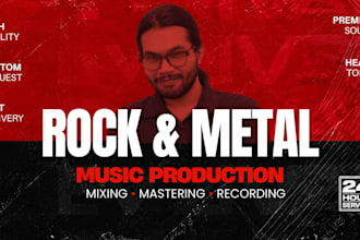 create a powerful rock and metal background music