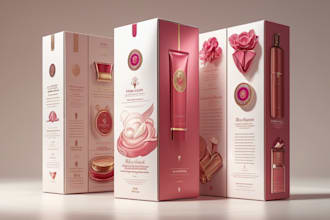 do premium label design and packaging design for skincare, cosmetic