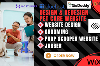 design pet care website, poop scooper website,  dog walker pet grooming jobber