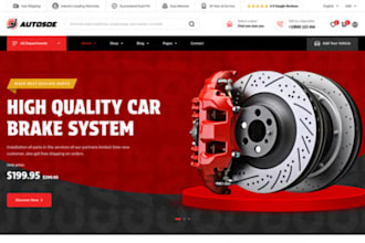build automotive website autopart store car part store automotive shopify store