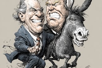create unique political or editorial cartoon art for you