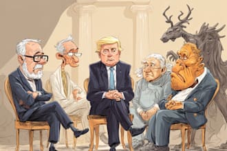 draw a political or satirical cartoon